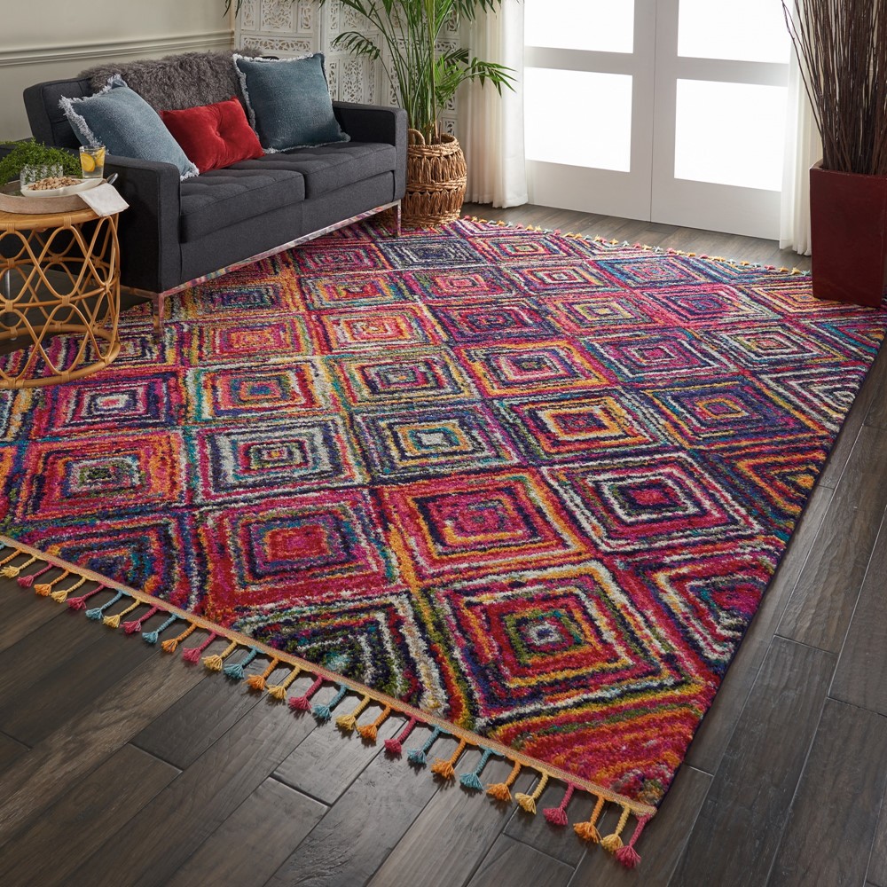 Nomad Rugs NMD01 by Nourison in Red Multi